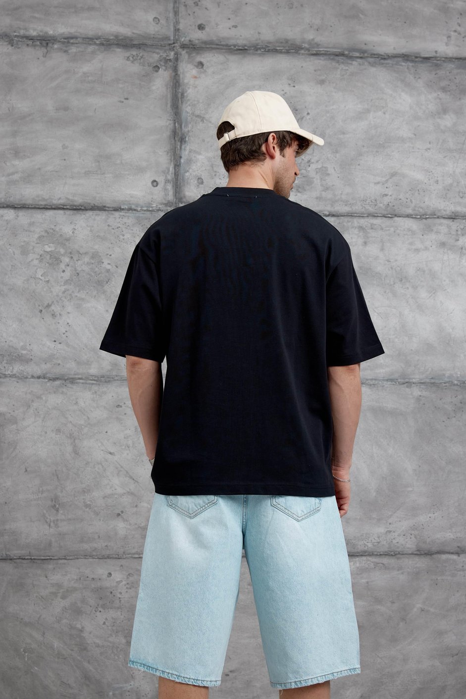 Siyah Murth Baskılı Oversize Tshirt