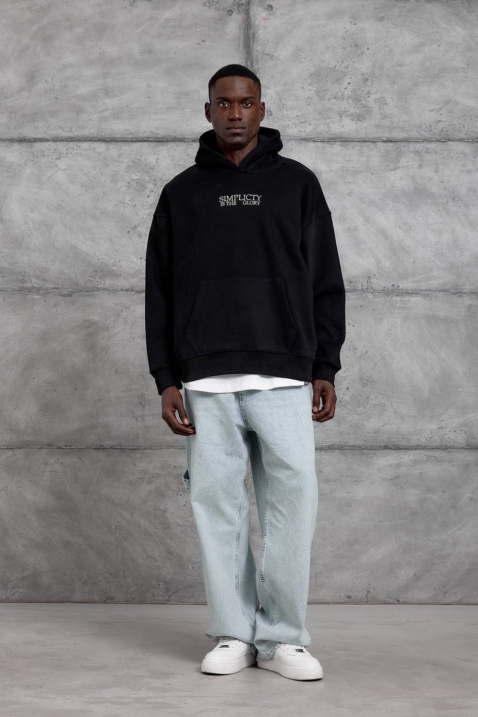 Siyah NAKIŞ DETAY OVERSIZE SWEATSHIRT