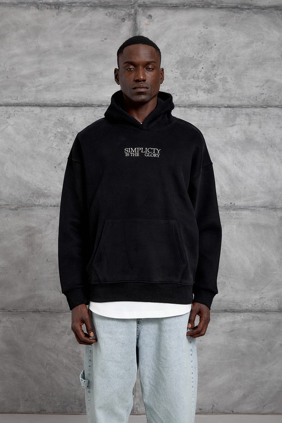 Siyah NAKIŞ DETAY OVERSIZE SWEATSHIRT