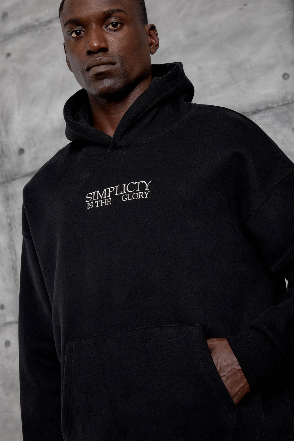 Siyah NAKIŞ DETAY OVERSIZE SWEATSHIRT