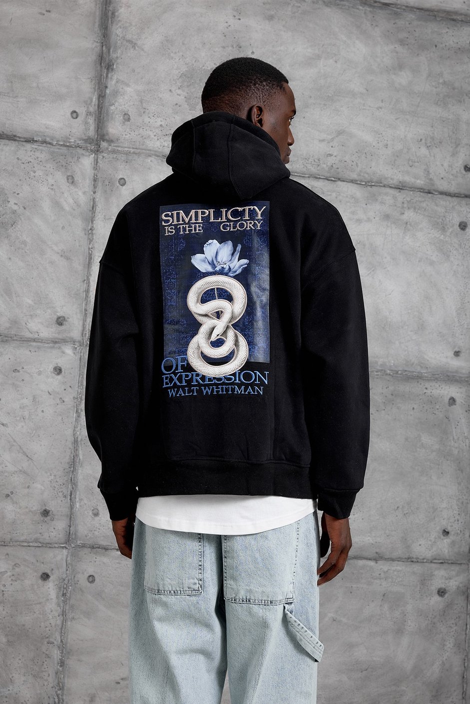 Siyah NAKIŞ DETAY OVERSIZE SWEATSHIRT