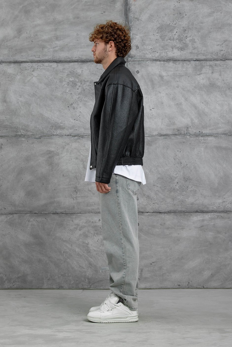 Siyah Nmrc Oversize Deri Ceket
