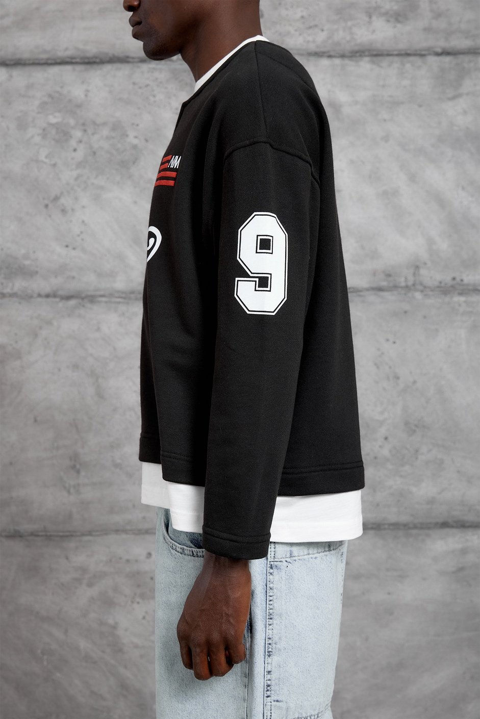 Siyah NMRC RAKAMLI OVERSIZE SWEATSHIRT