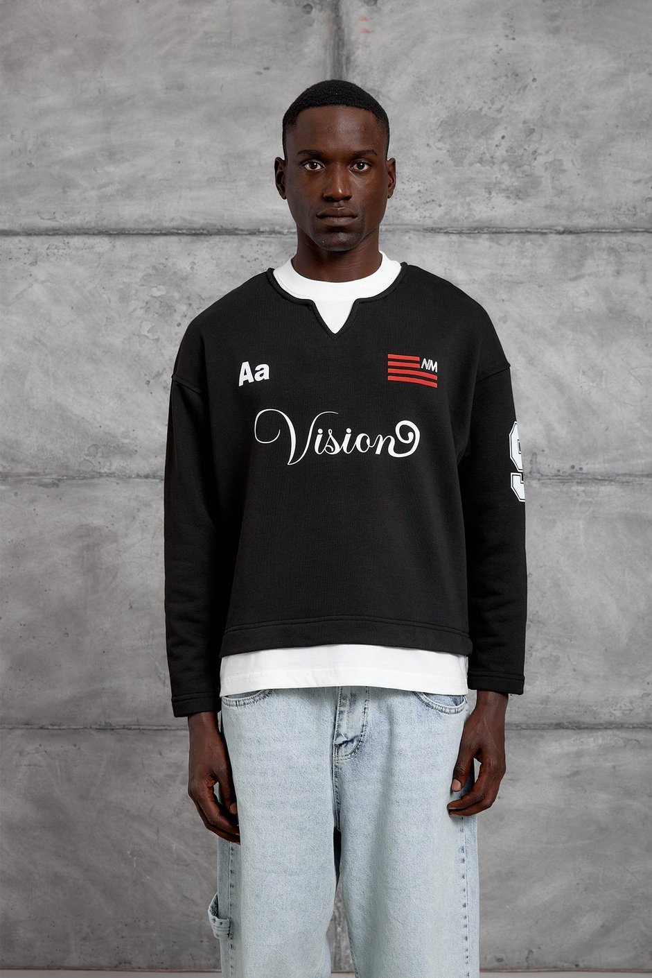 Siyah NMRC RAKAMLI OVERSIZE SWEATSHIRT