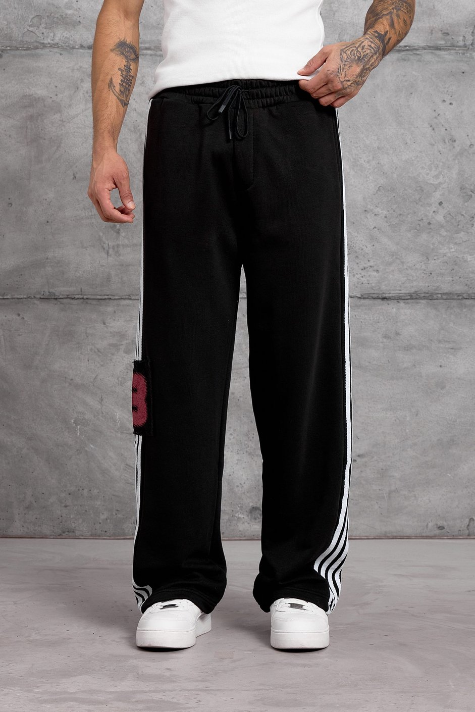 Siyah ŞERİTLİ 8 RAKAM BAGGY EŞOFMAN ALTI