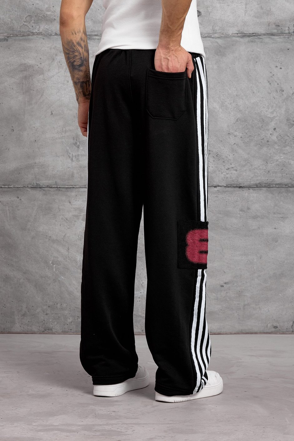 Siyah ŞERİTLİ 8 RAKAM BAGGY EŞOFMAN ALTI