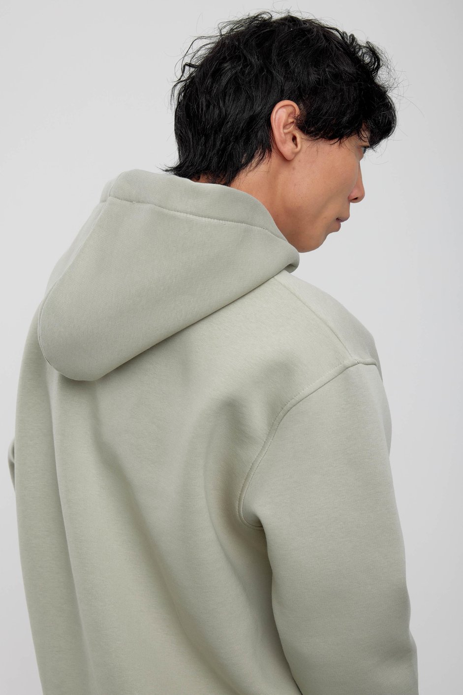Su Yeşili Yazılı Palmiye Baskılı Kapüşonlu Sweatshirt