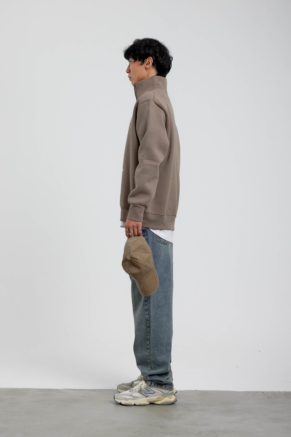 Vizon Proust Yazılı Yarım Fermuarlı Sweatshirt