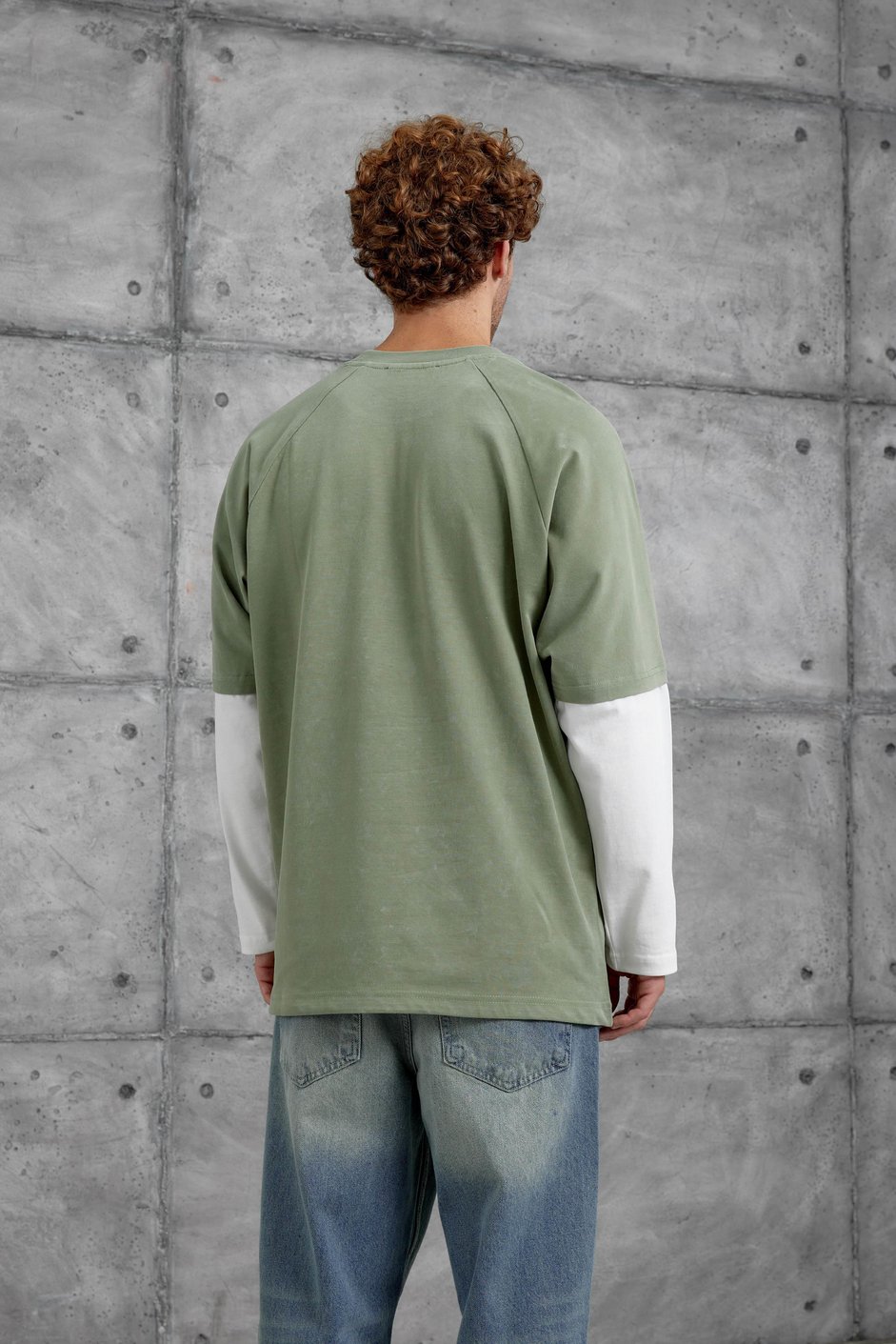 Yeşil ASTERPİECE BASKILI OVERSİZE SWEATSHIRT