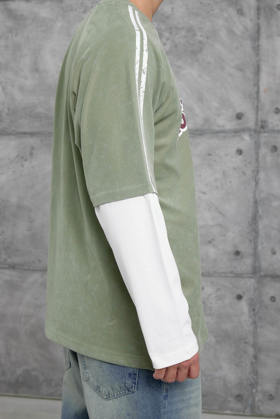 Yeşil ASTERPİECE BASKILI OVERSİZE SWEATSHIRT