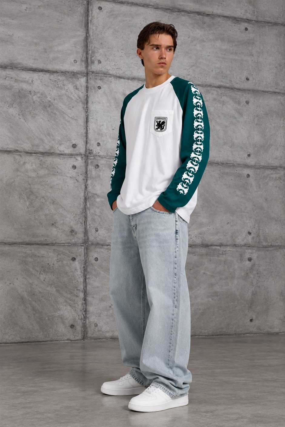 Yeşil CEPLİ OVERSIZE SWEATSHIRT