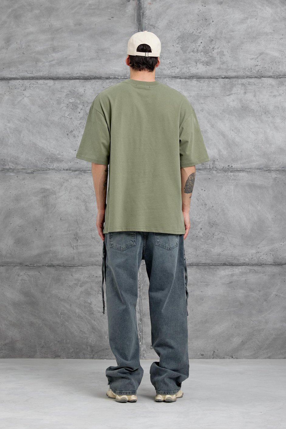 Yeşil Dont Look At My Tshirt Yazılı Oversize Tshirt
