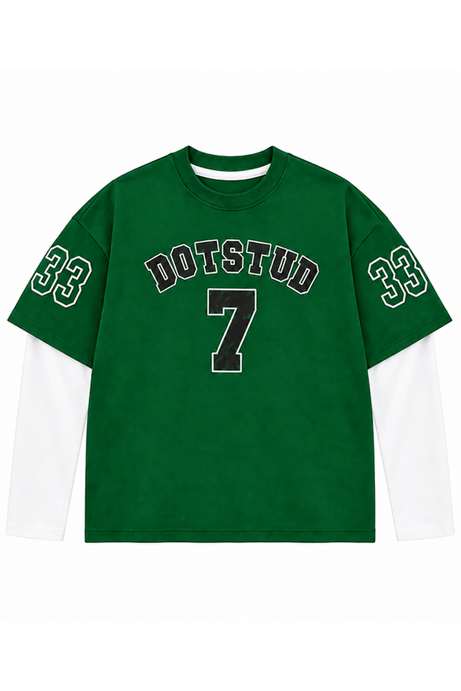 Yeşil DOTSTUD 7 BASKILI OVERSIZE SWEATSHIRT