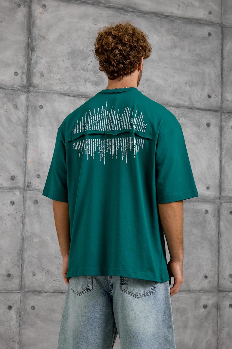 Yeşil FASHİON BASKI OVERSIZE TSHIRT