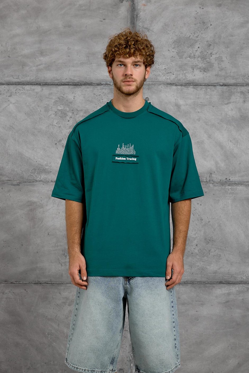 Yeşil FASHİON BASKI OVERSIZE TSHIRT