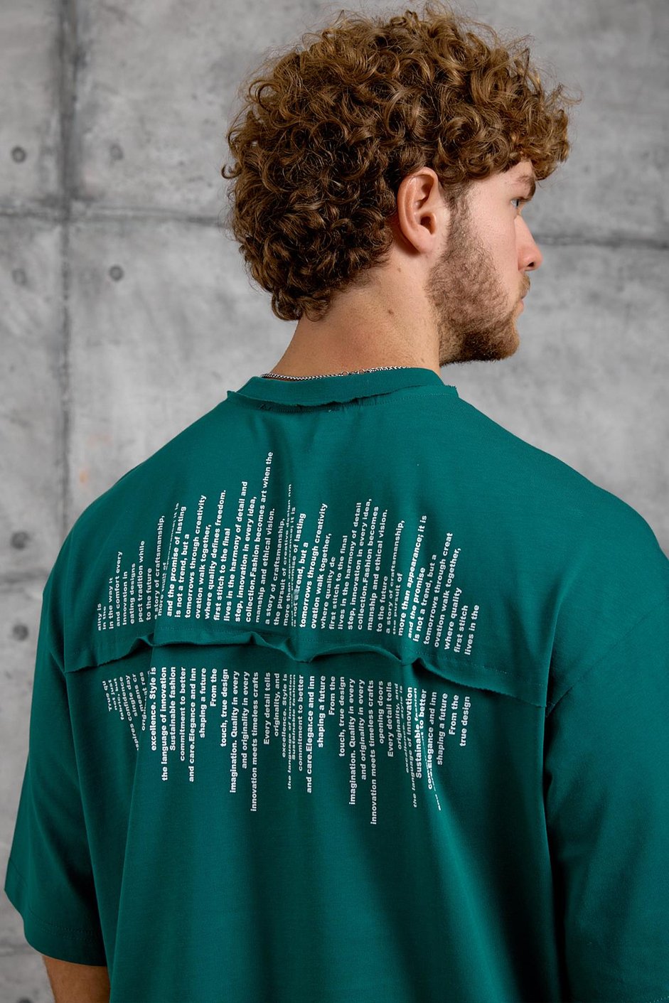 Yeşil FASHİON BASKI OVERSIZE TSHIRT