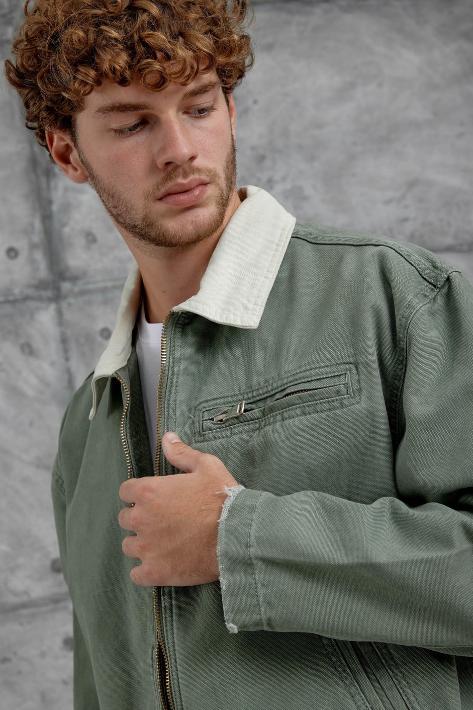 Yeşil Mmx Cep Detaylı Denim Ceket