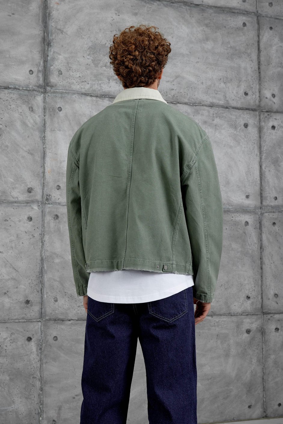 Yeşil Mmx Cep Detaylı Denim Ceket