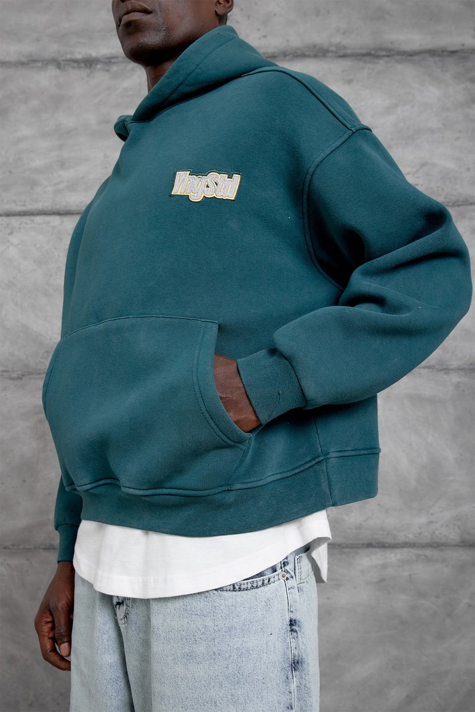 Yeşil VM YIKAMALI OVERSIZE KAPÜŞONLU SWAETSHIRT