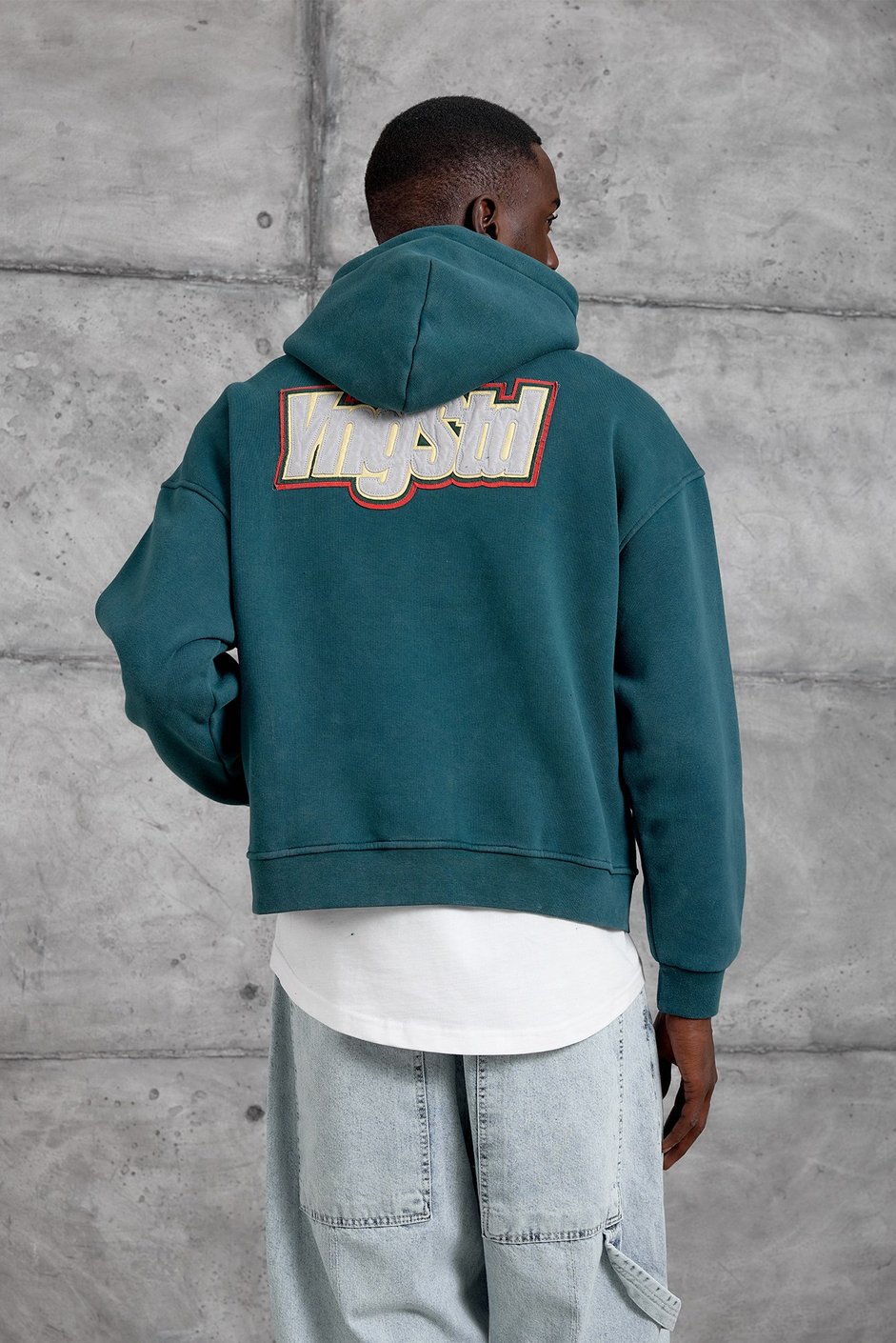 Yeşil VM YIKAMALI OVERSIZE KAPÜŞONLU SWAETSHIRT