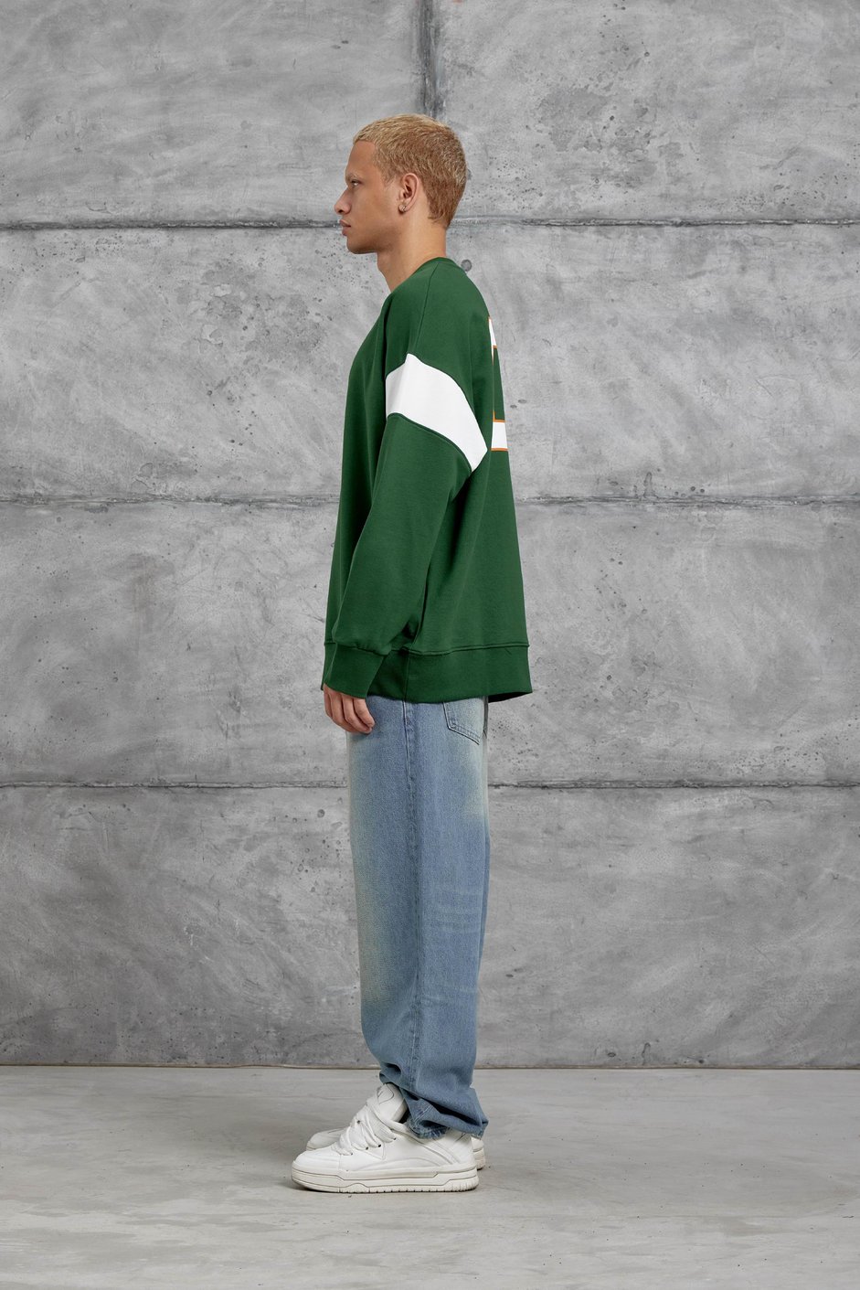 Yeşil XX BASKILI SWEATSHIRT