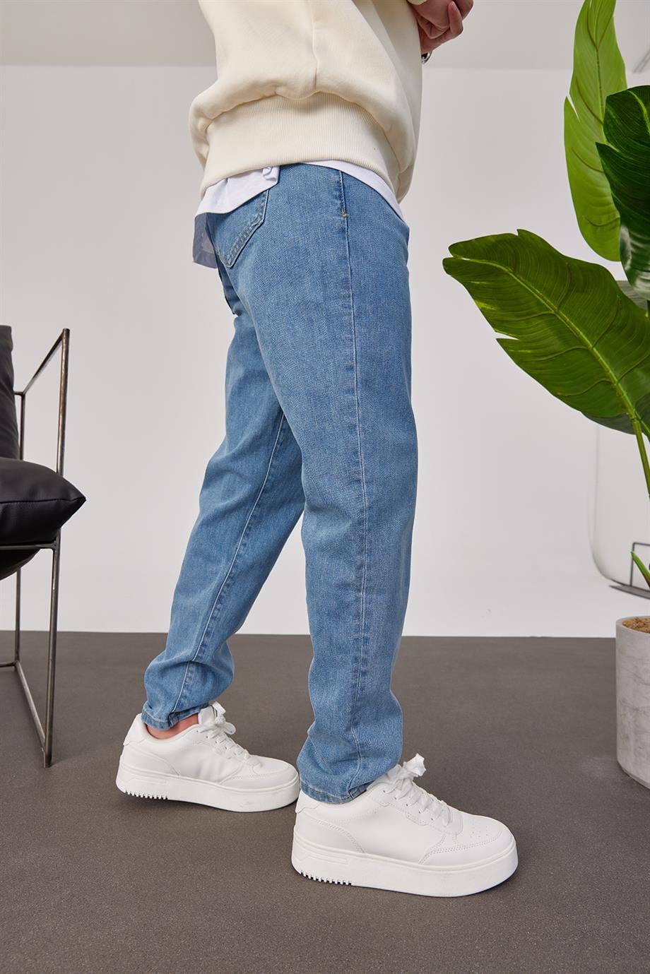 15679 Düz Mavi Jean