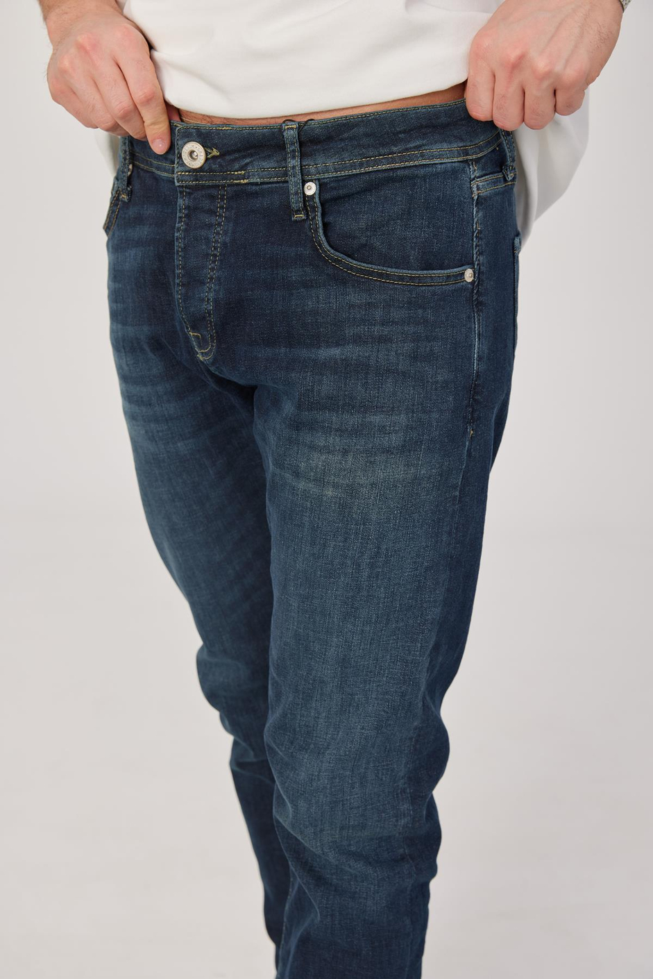 15738 Slim Koyu Mavi Jean R4