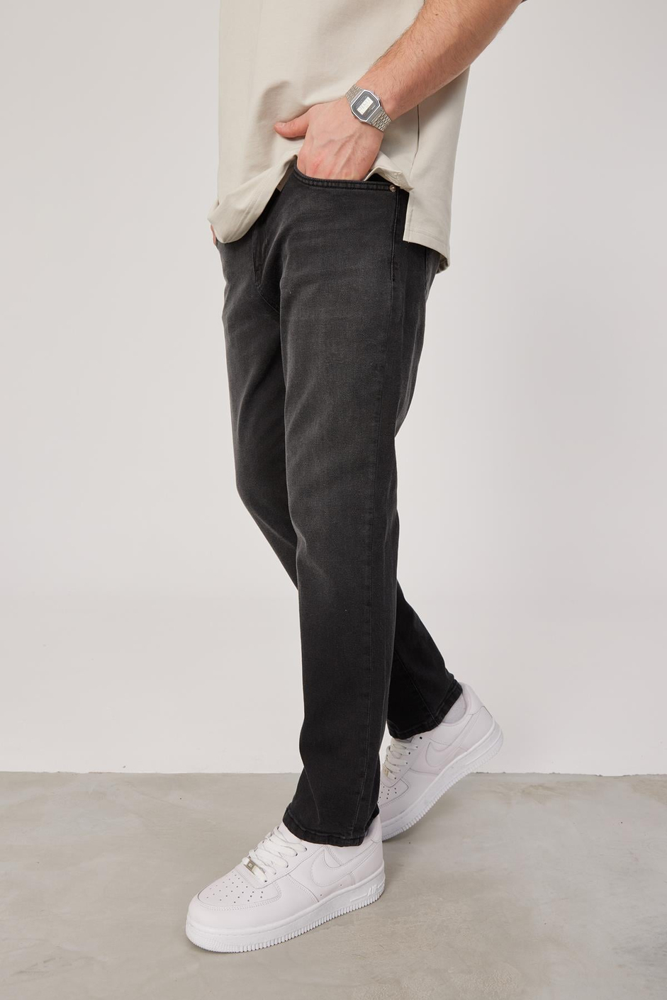 15990 Düz Kesim Füme Jean