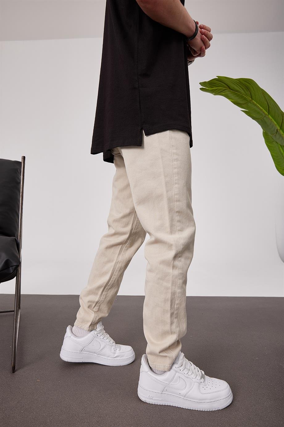 5101 Slim Krem Pantolon