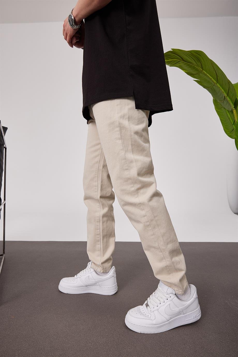 5101 Slim Krem Pantolon