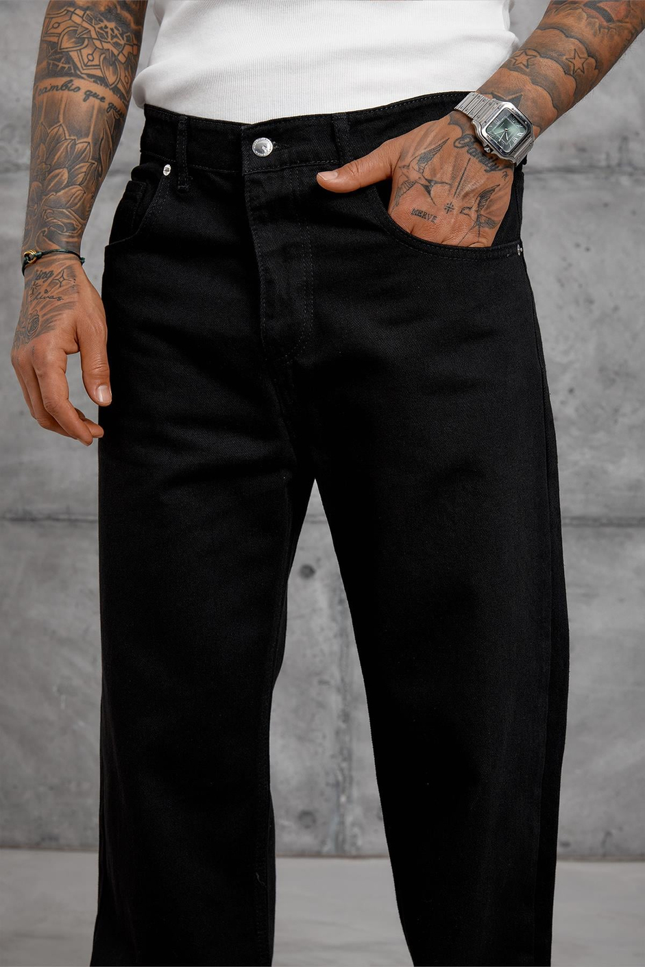 5174 Siyah Baggy Jean