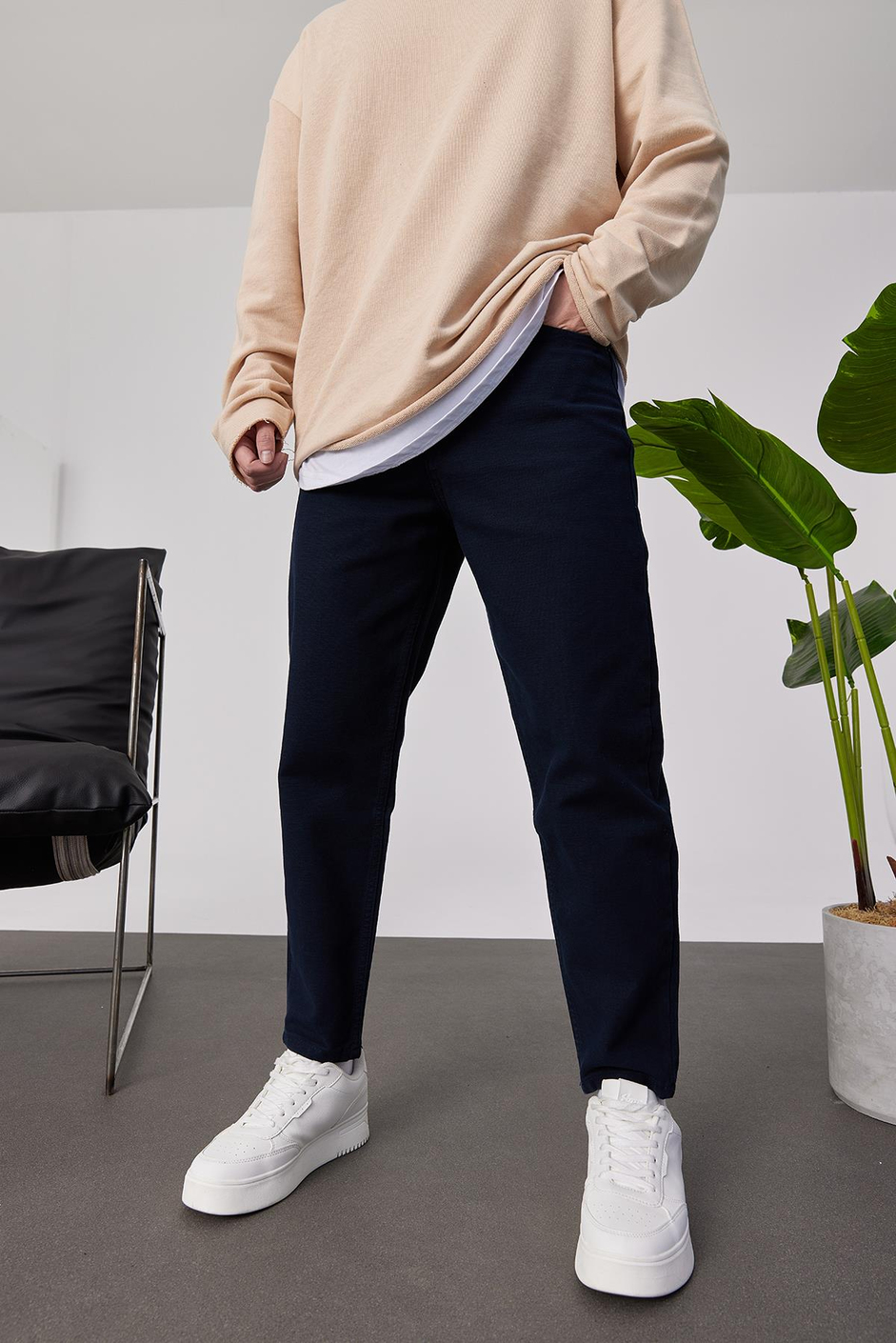 6298 Lacivert Gabardin Pantolon