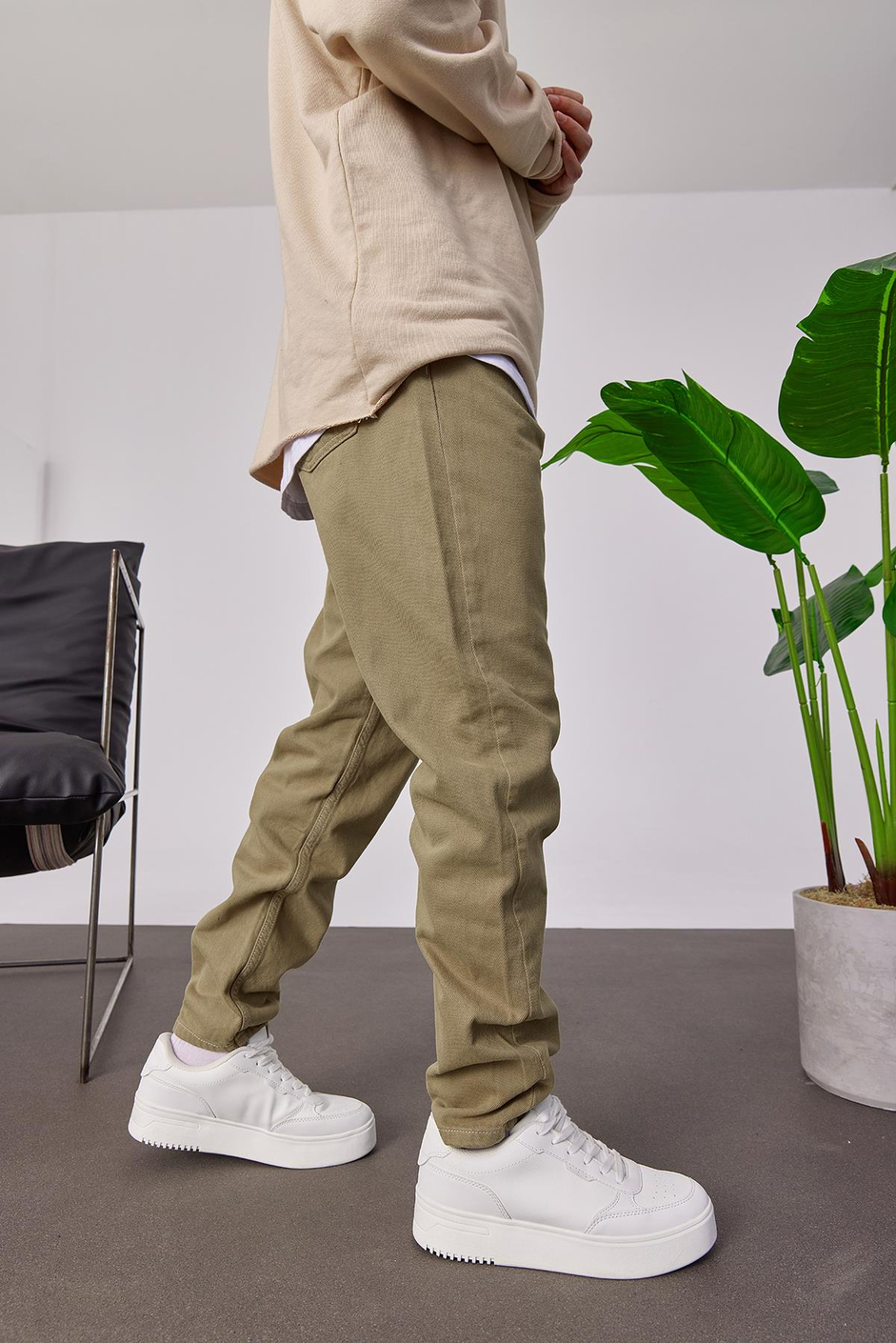 6298 Yeşil Gabardin Pantolon