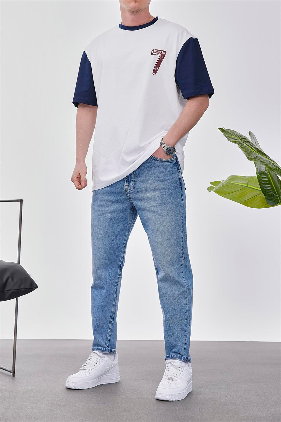 7 Baskılı Beyaz Tshirt