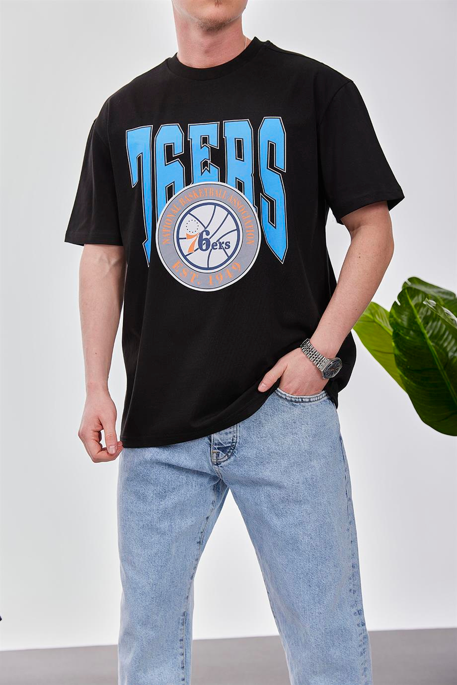 76ERS Siyah Tshirt