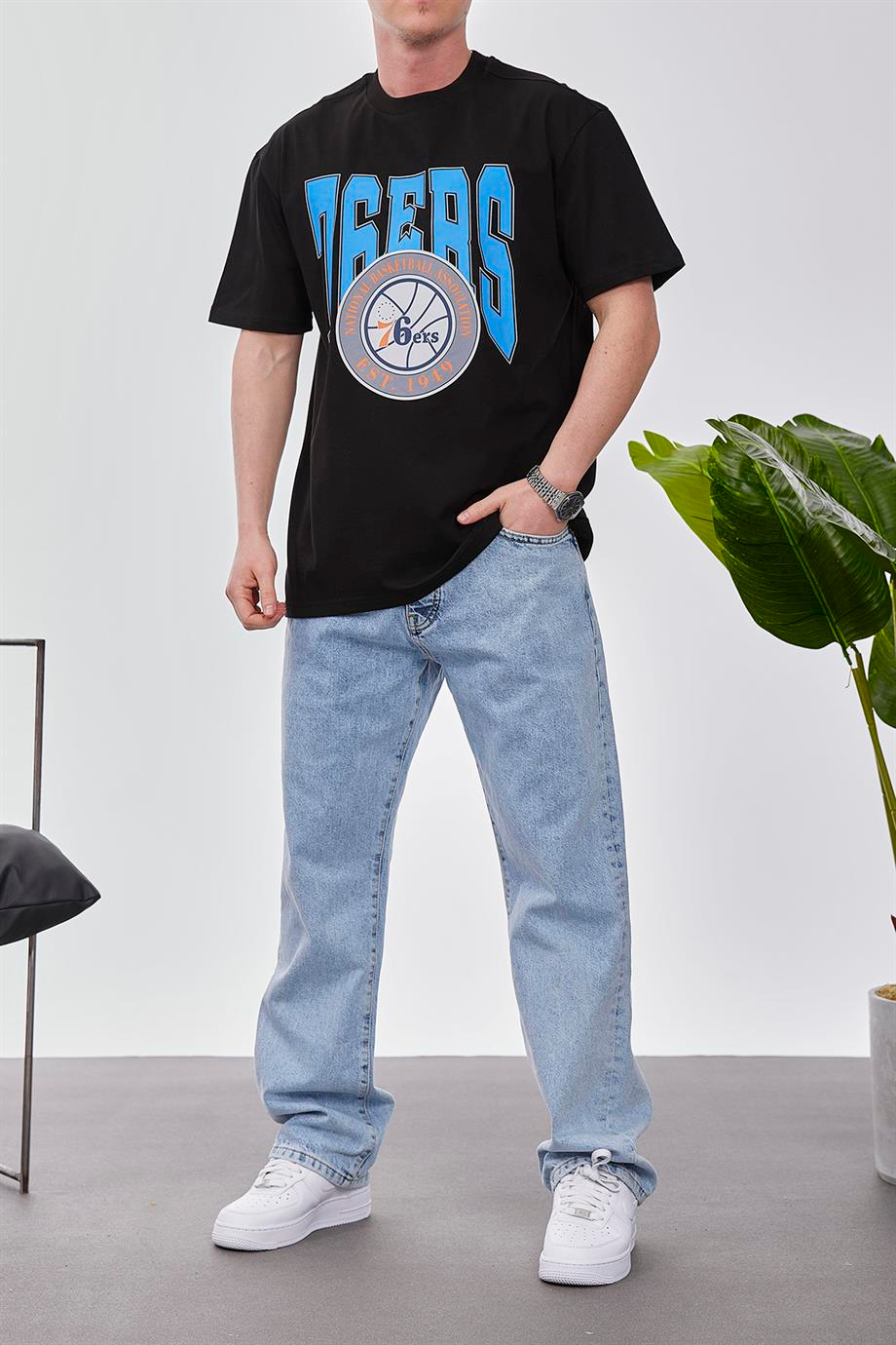 76ERS Siyah Tshirt