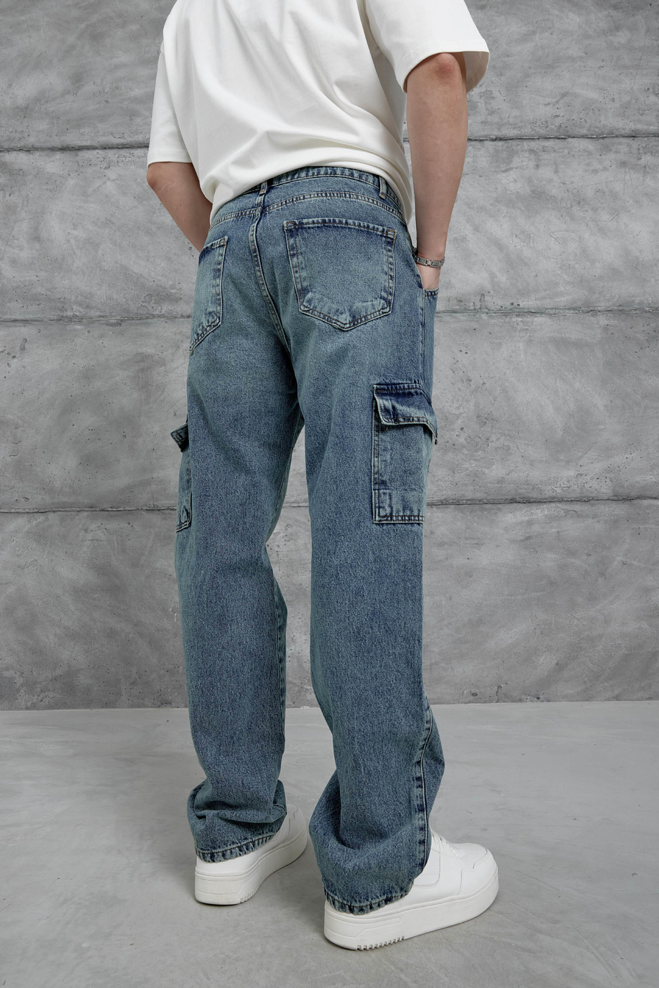 Açık Mavi Kp Kargo Baggy Jean