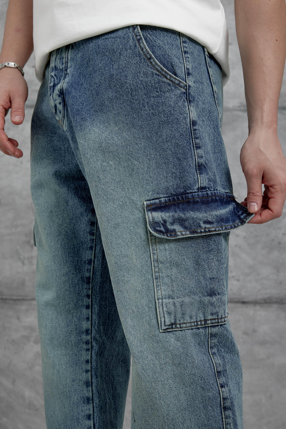 Açık Mavi Kp Kargo Baggy Jean