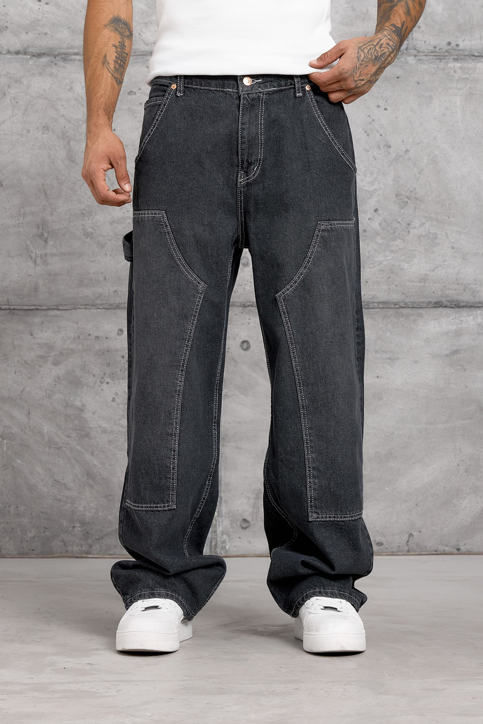 Antrasit MB YANDA DETAYLI BAGGY JEAN