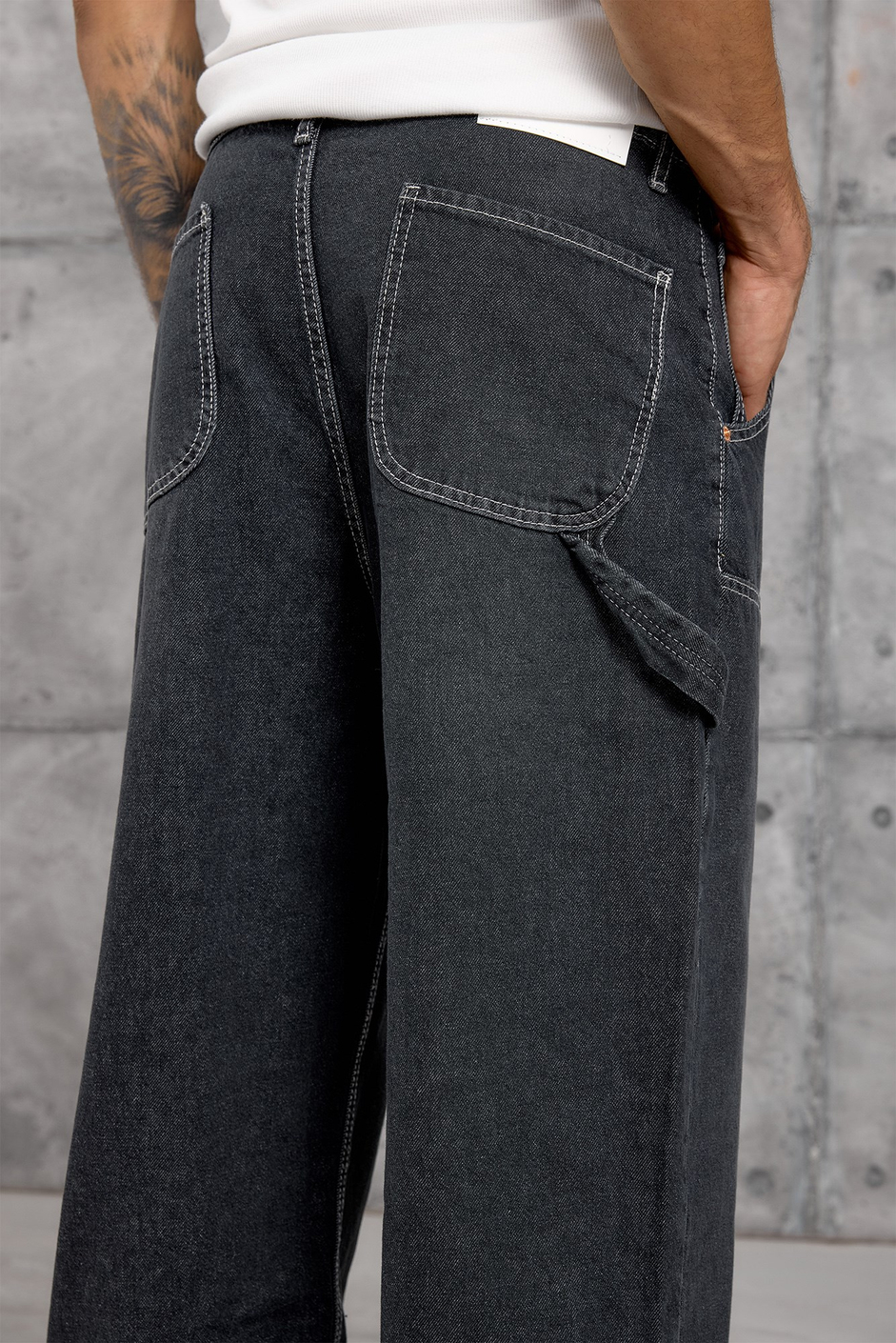 Antrasit MB YANDA DETAYLI BAGGY JEAN