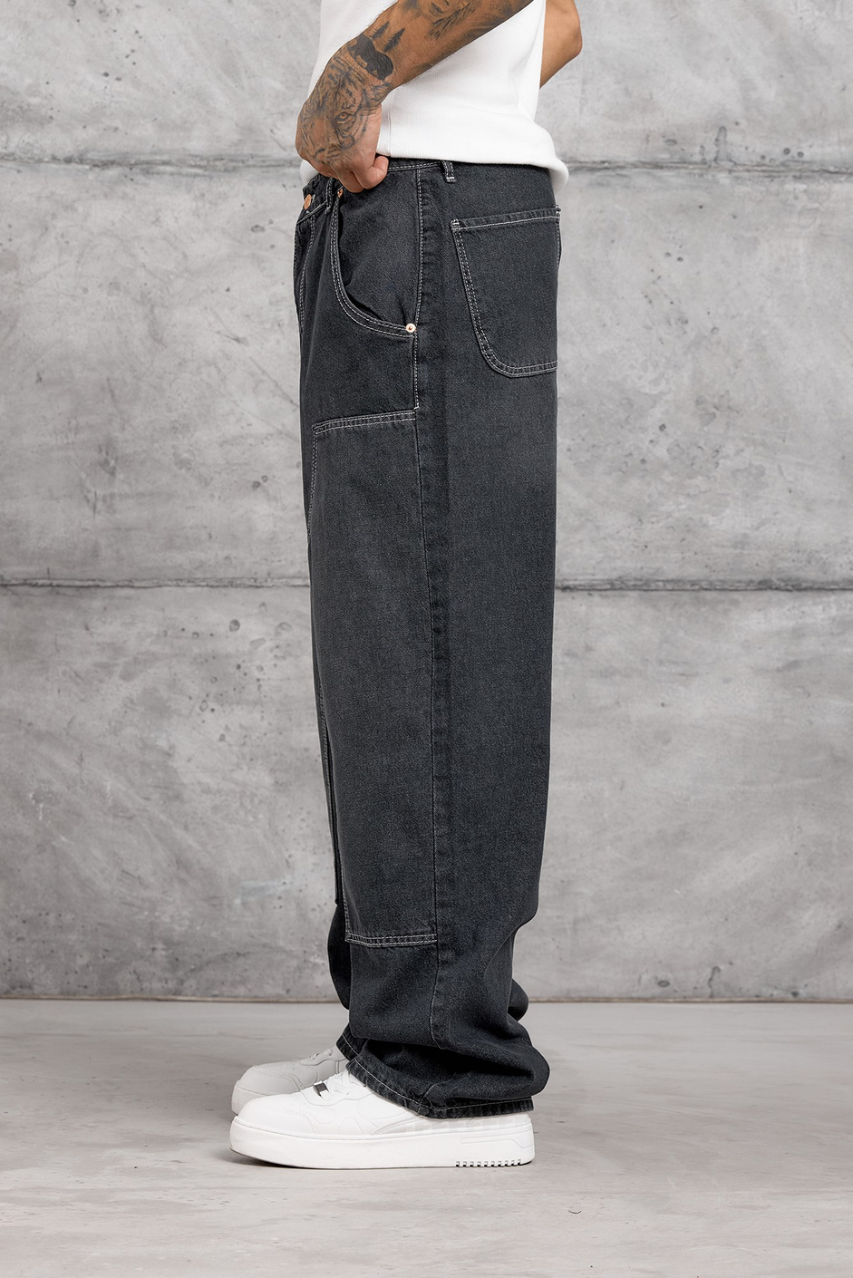 Antrasit MB YANDA DETAYLI BAGGY JEAN