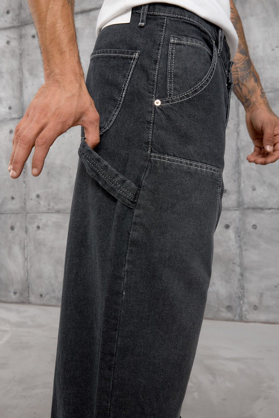 Antrasit MB YANDA DETAYLI BAGGY JEAN