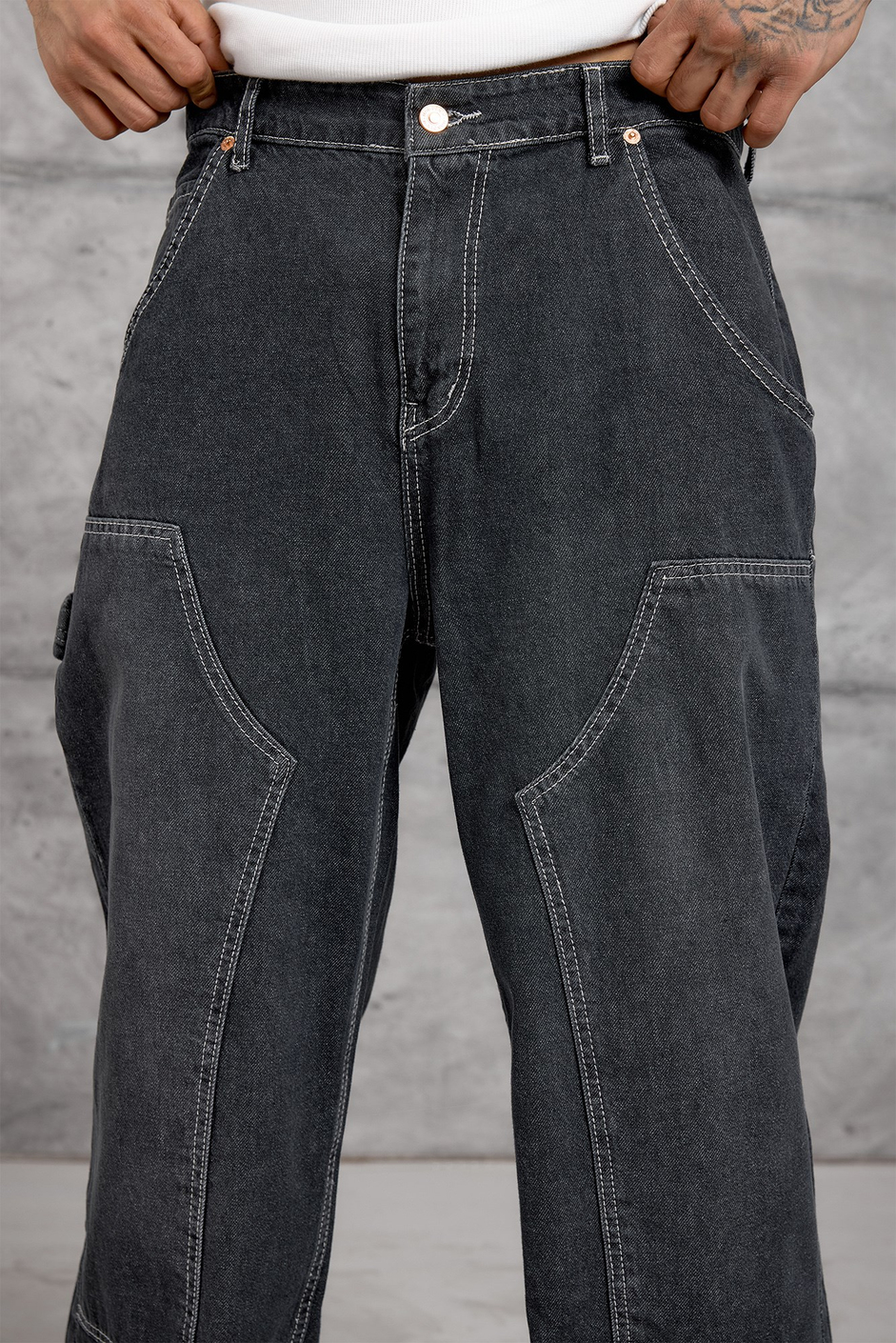 Antrasit MB YANDA DETAYLI BAGGY JEAN
