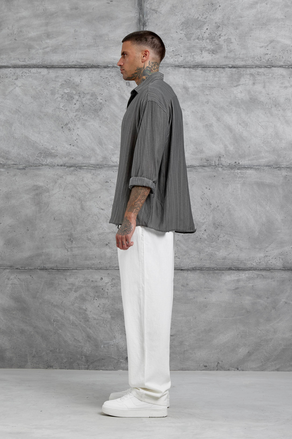 Antrasit Sülfür Çilek Model Oversize Gömlek