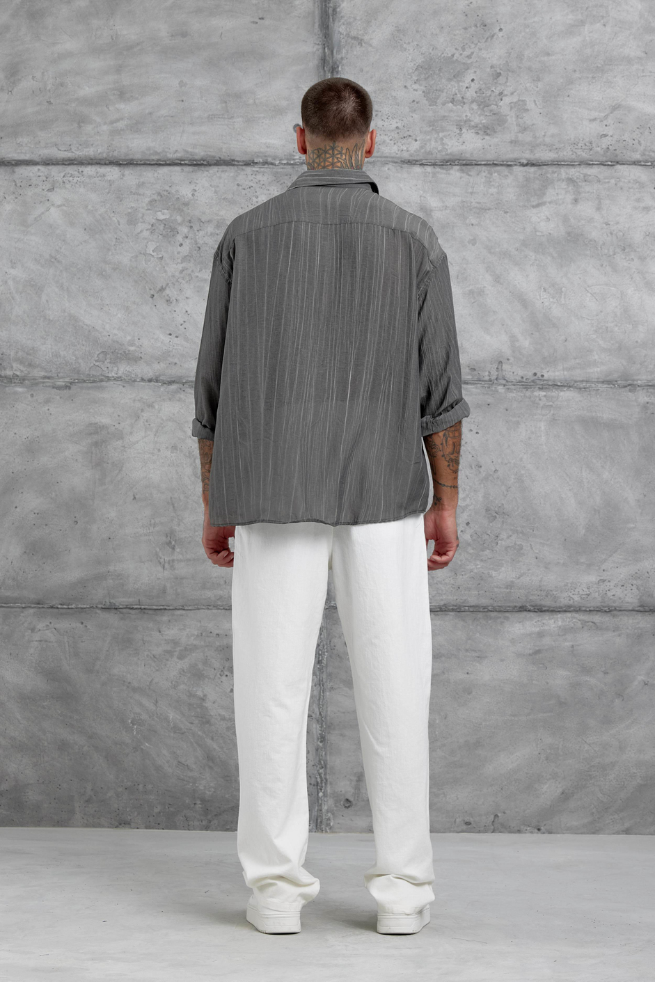 Antrasit Sülfür Çilek Model Oversize Gömlek
