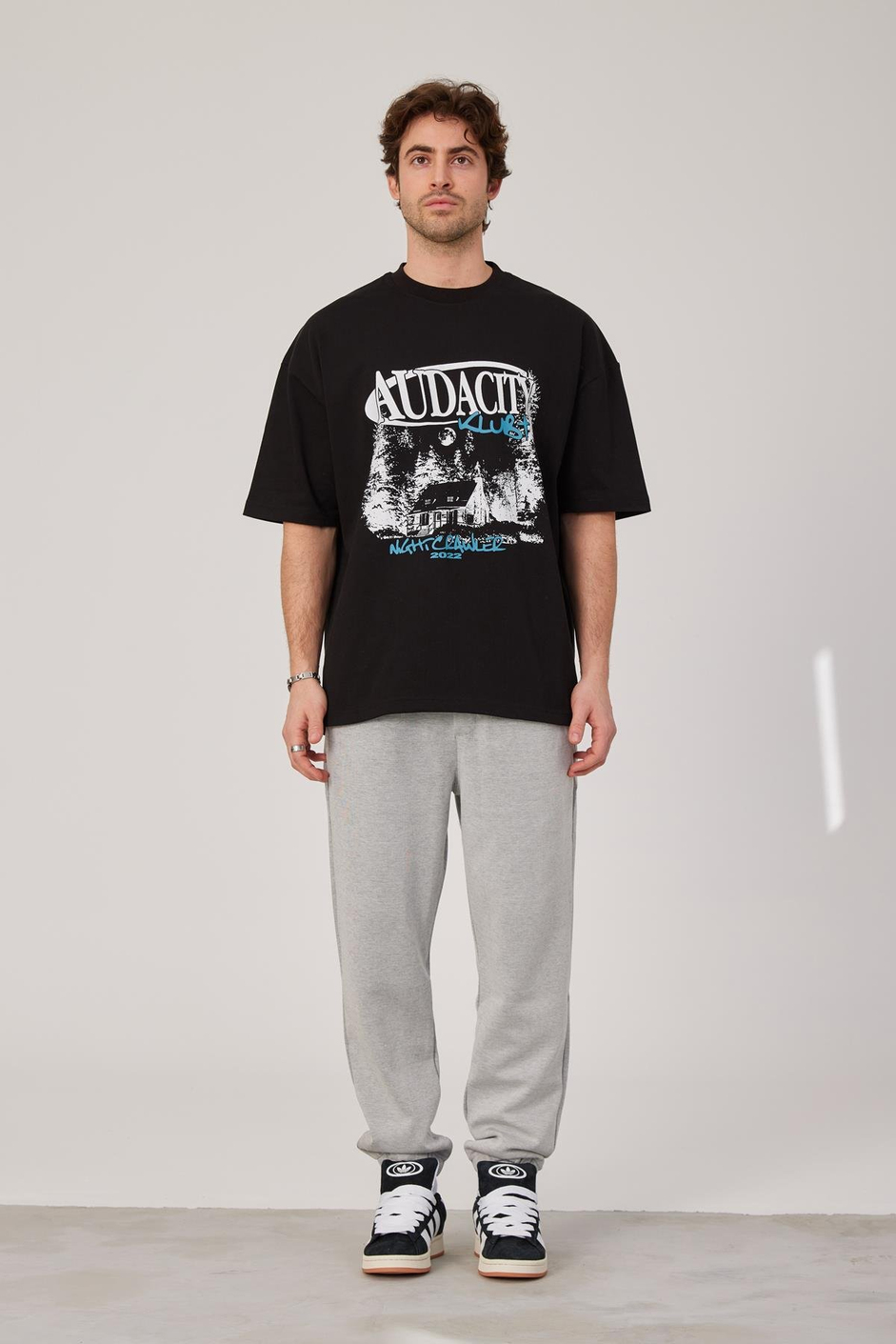 Audacity Yazılı Siyah Tshirt