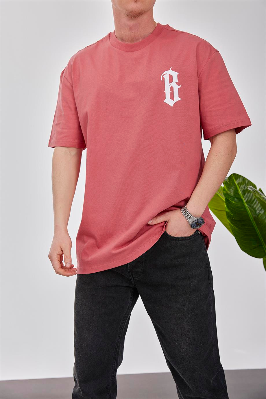 B Harf Gül Kurusu Tshirt