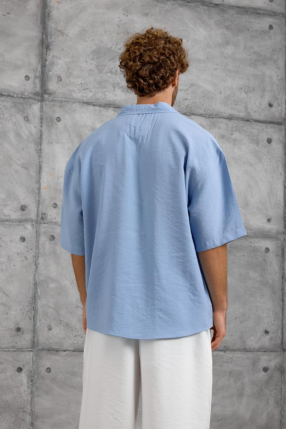 Bebe Mavisi MODAL KUMAŞ OVERSIZE GÖMLEK