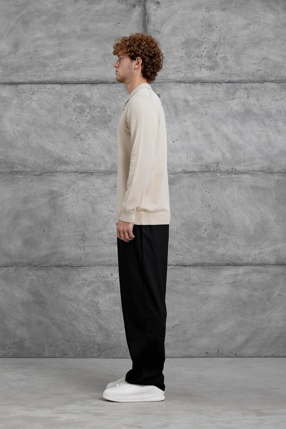 Bej 251 YARIM FERMUARLI POLO YAKA BASIC TRIKO