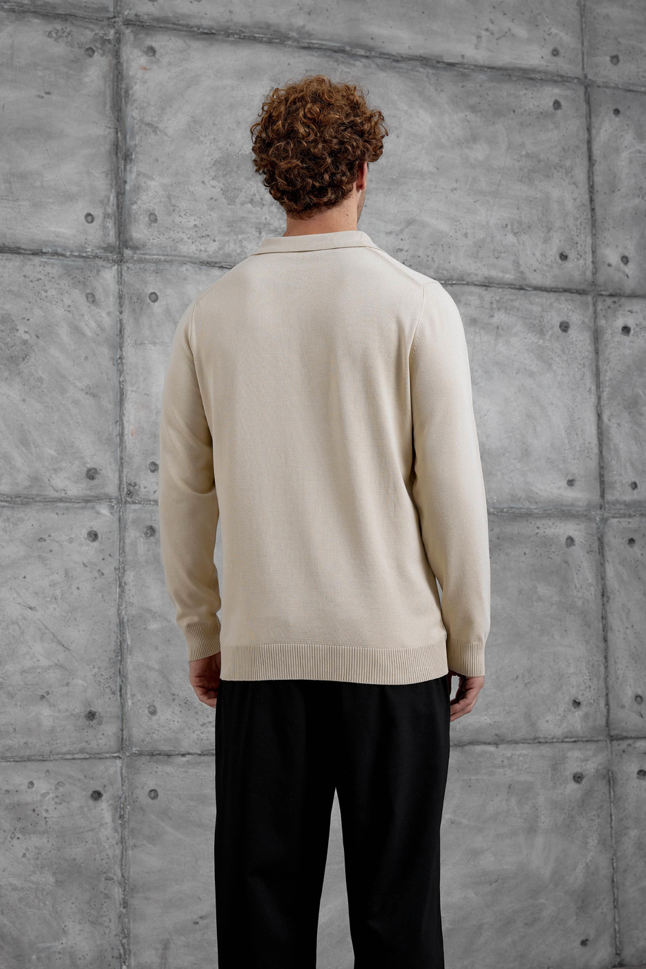 Bej 251 YARIM FERMUARLI POLO YAKA BASIC TRIKO